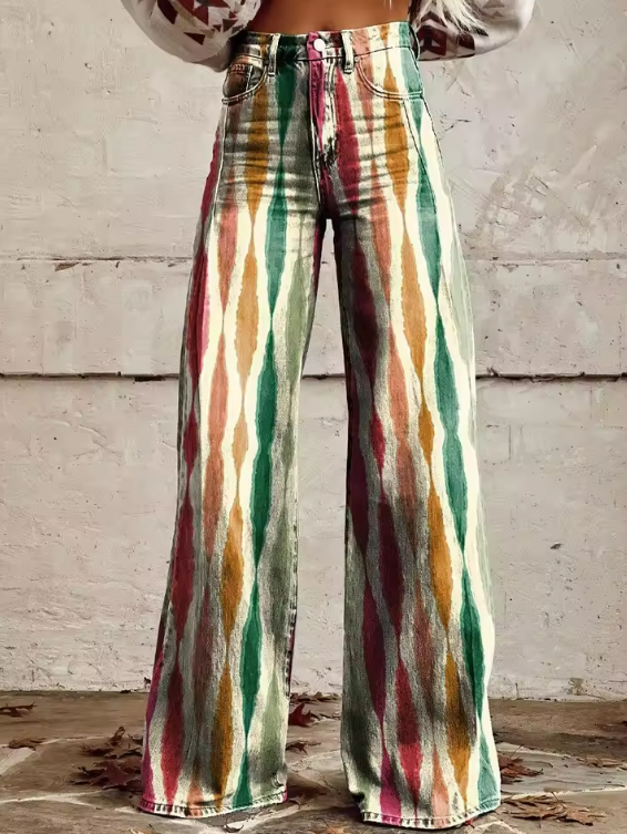 ISABELLA | Boho Vintage Bukser med Retro og Raffineret Charme