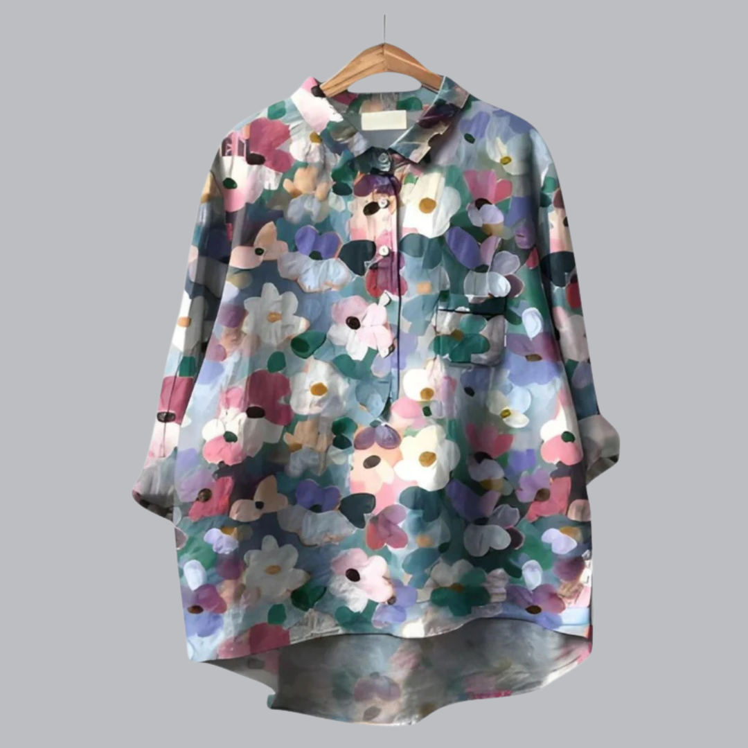 Brunhilda™ | Klassisk Blomsterbluse