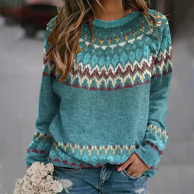 Fatima | Livlig Fair Isle-pullover