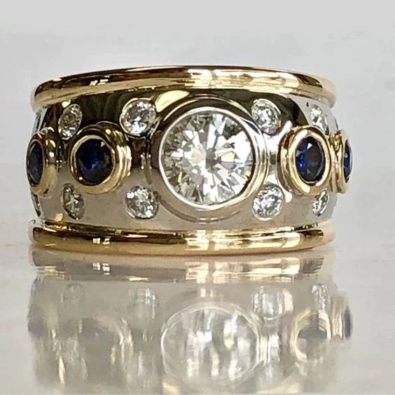 Ring med Vintage Zirkonia Indlæg