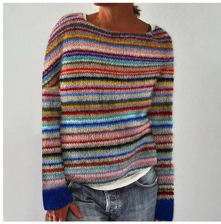 Faba | Regnbuestribet Pullover