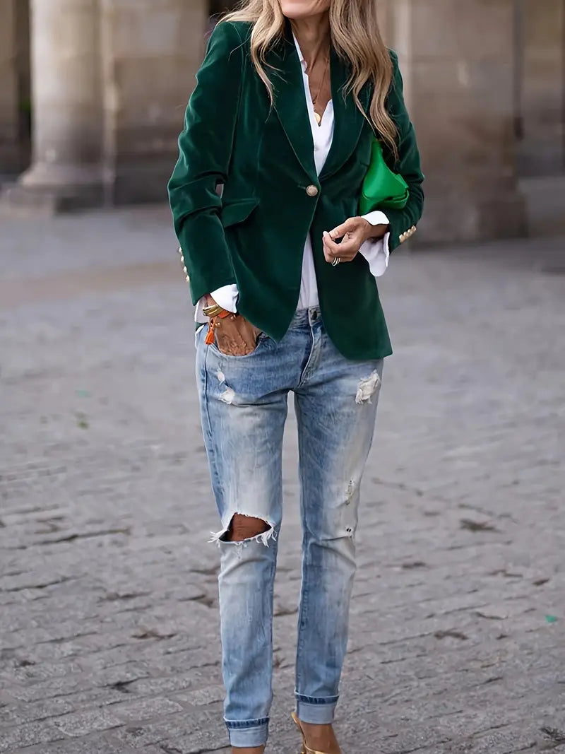Savannah™ - Elegant Velour Blazer