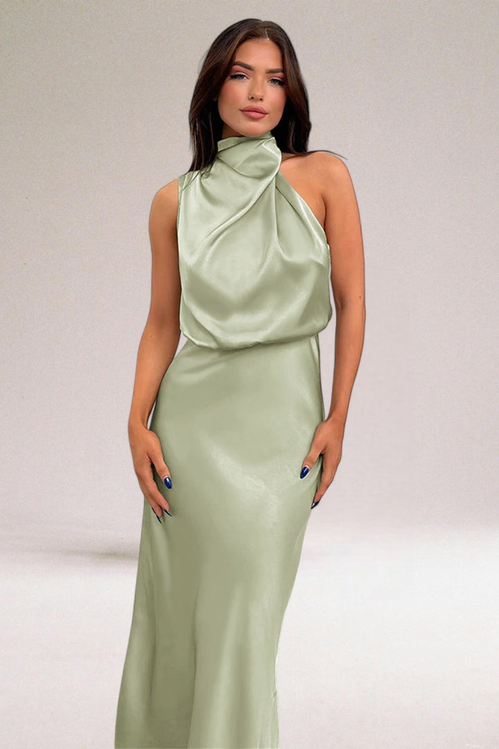 Flavia™ | Glamourøs satin kjole