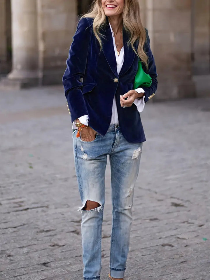 Savannah™ - Elegant Velour Blazer