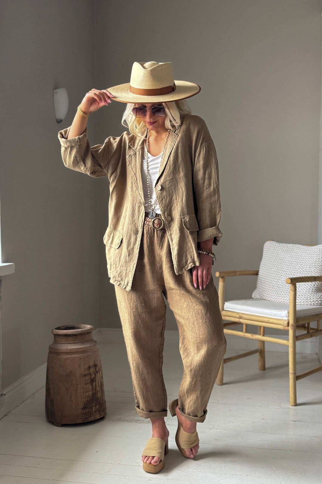 Weekend linned blazer, savanna