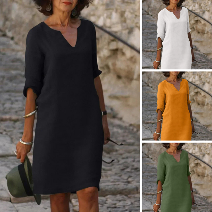 Josette™ | Elegant Kjole med V-hals