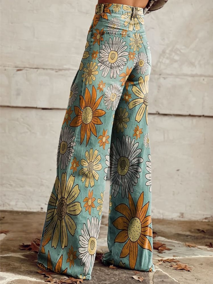 CIRILLA | Vintage Blomsterprint Palazzo Bukser