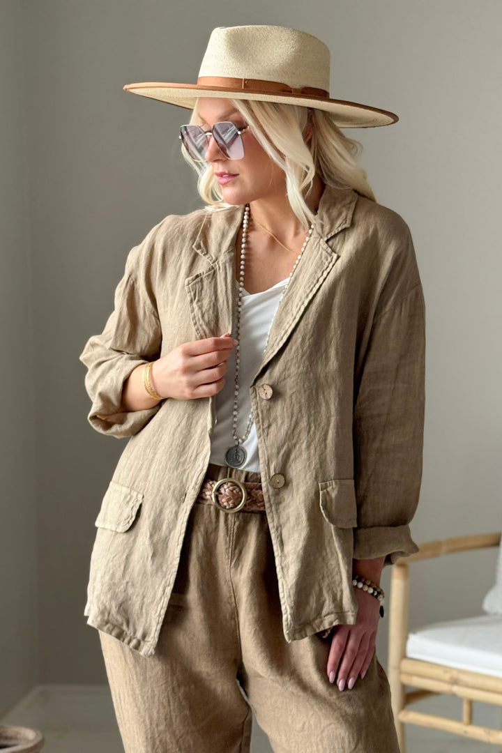 Weekend linned blazer, savanna