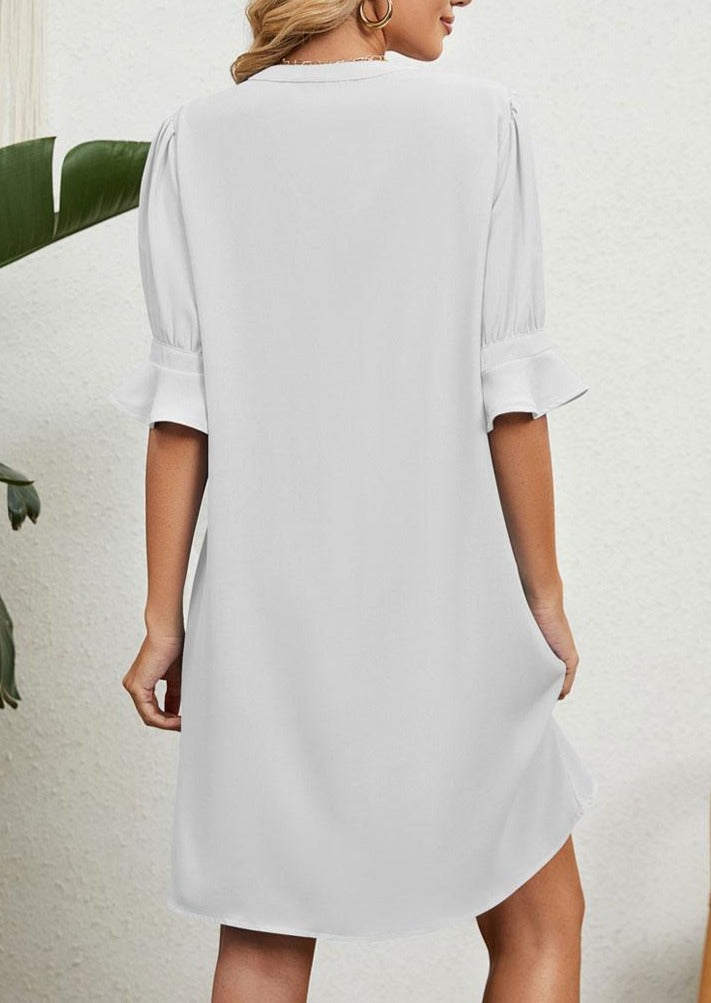 Emélie | Elegant Kjole med V-Hals