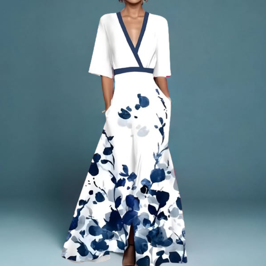 Michelle™ - Elegant Blomstret Wrap Kjole