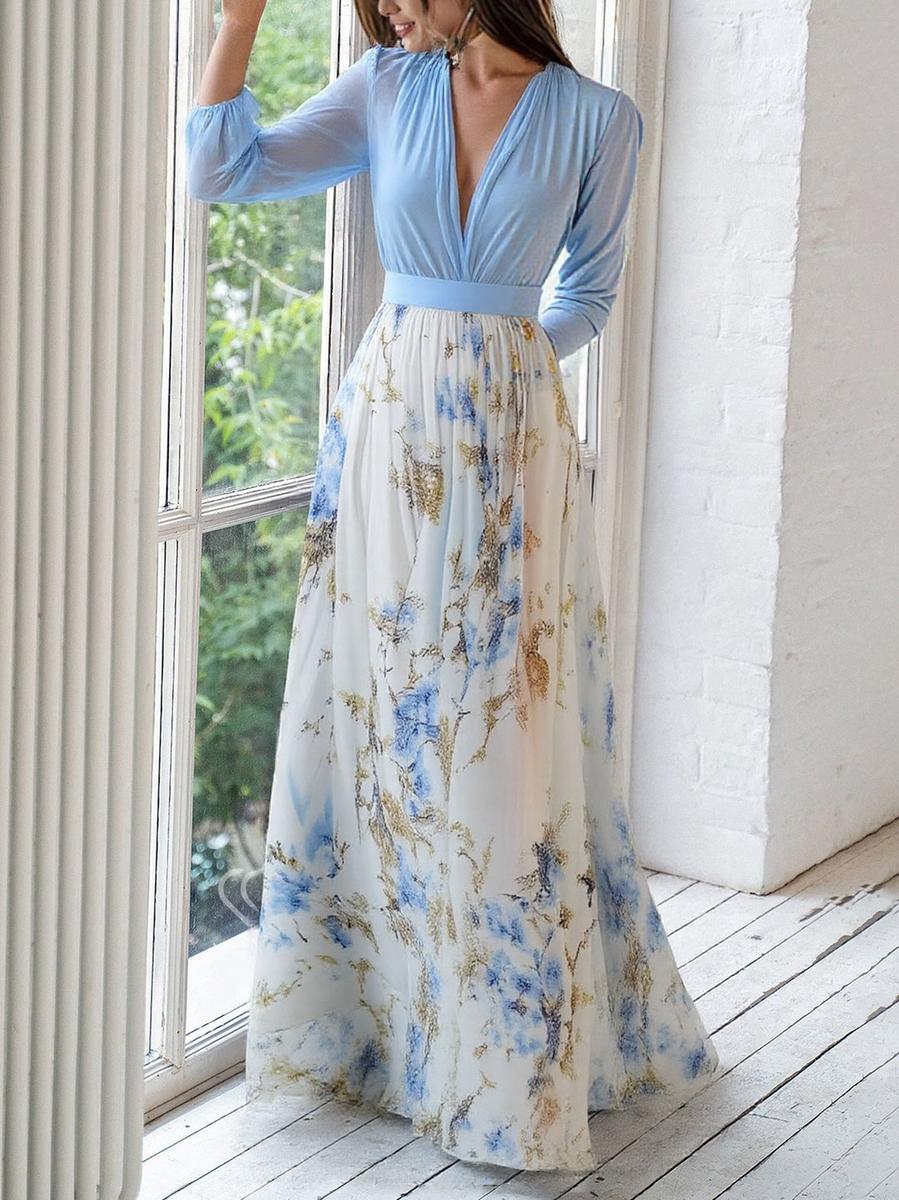 Elena™ - Maxi kjole med blomstertryk Dazzling
