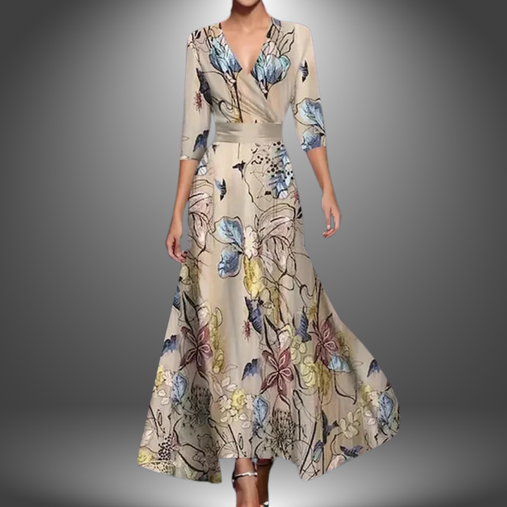 Ada | Stilfuld Blomster Maxi Kjole
