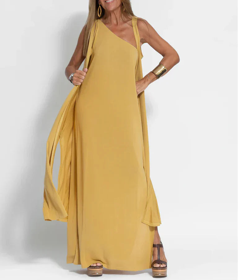 Loise - Stilfuld Maxi Kjole med One Shoulder