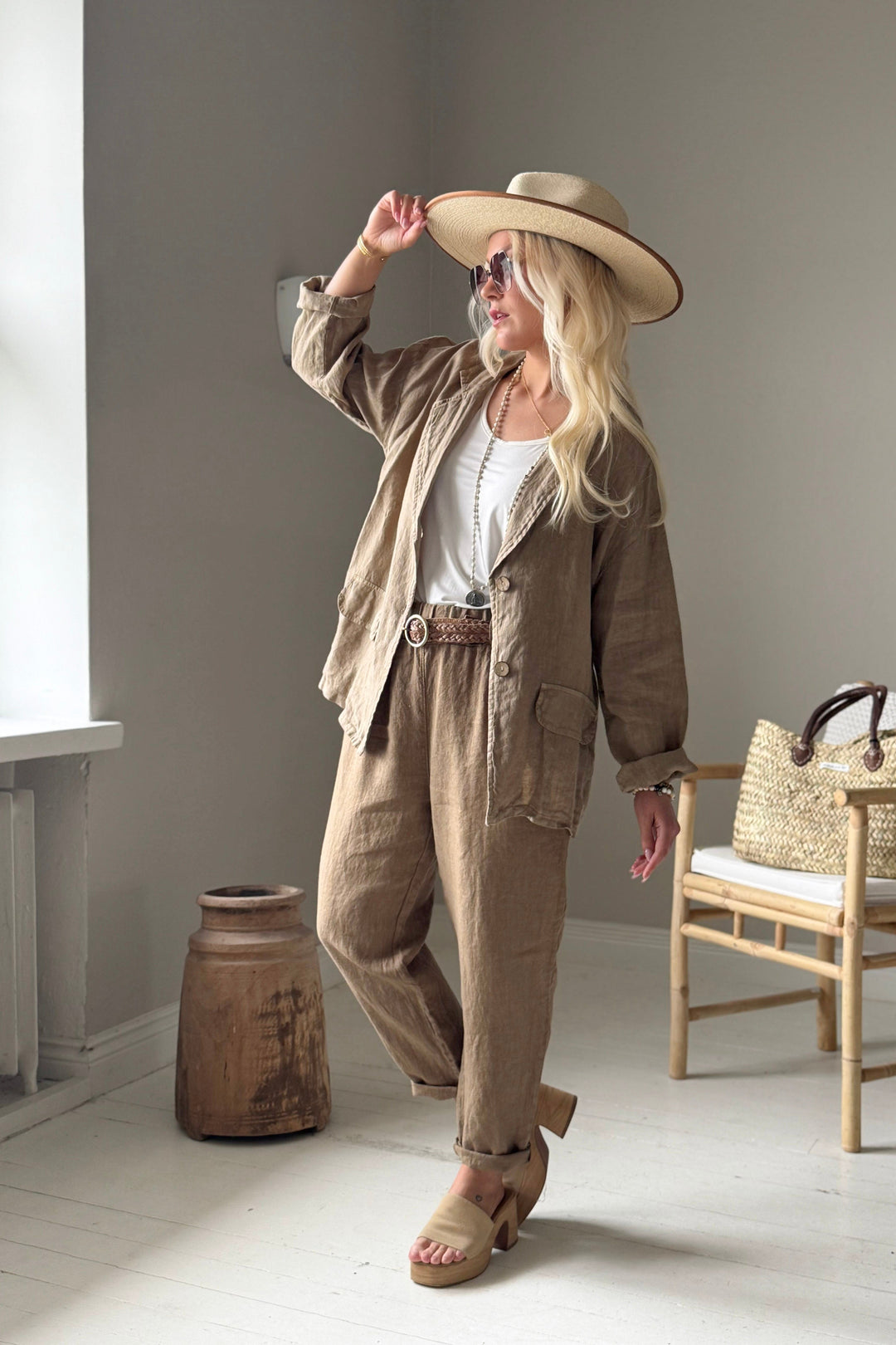 Weekend linned blazer, savanna