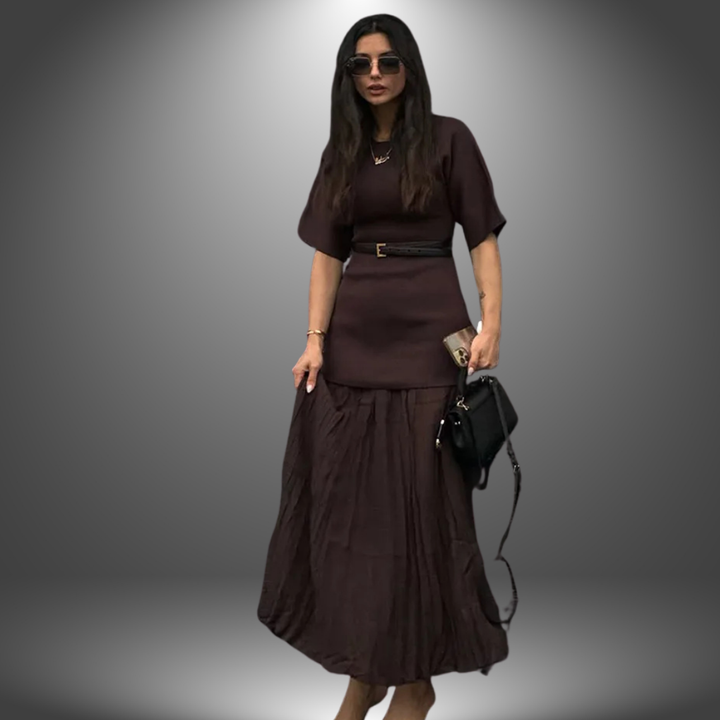 Andrea | Plisseret Maxi Kjole