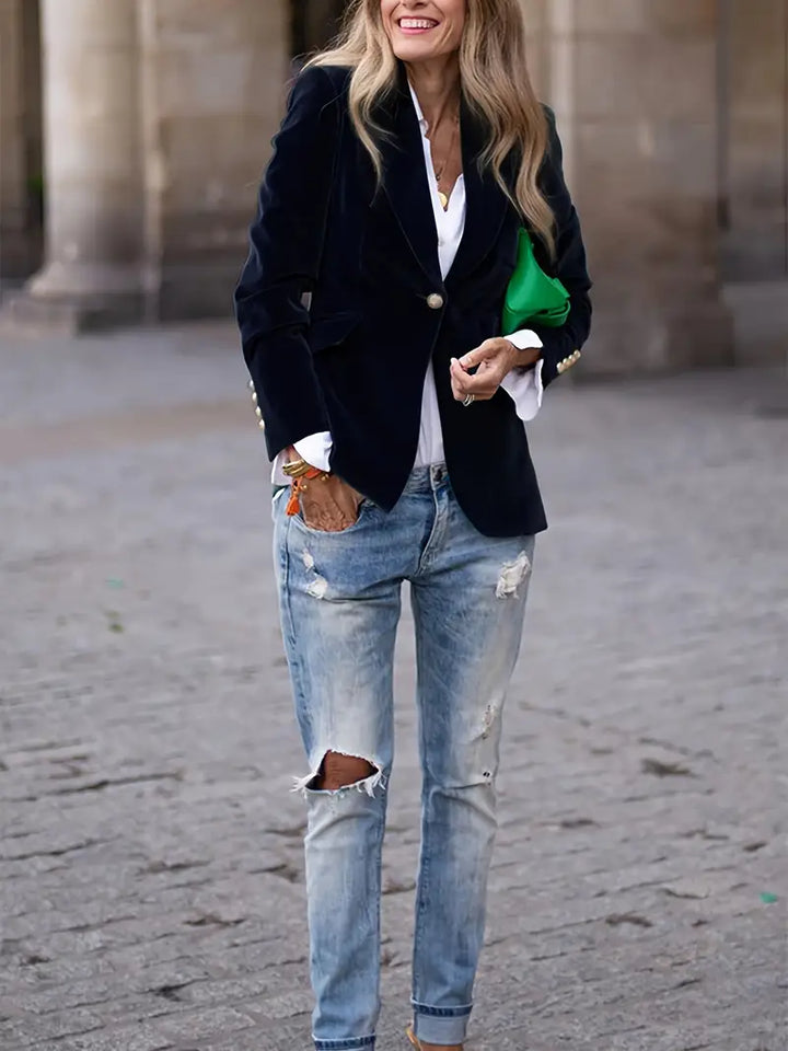 Savannah™ - Elegant Velour Blazer