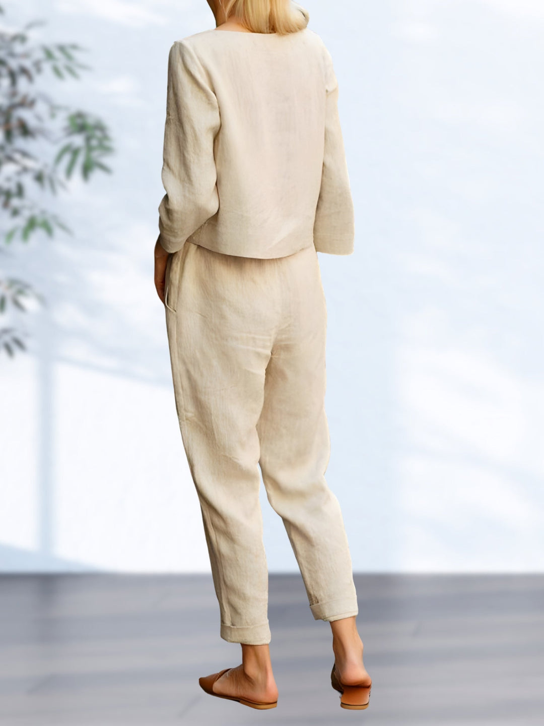 Alma - Elegant Linned Sæt