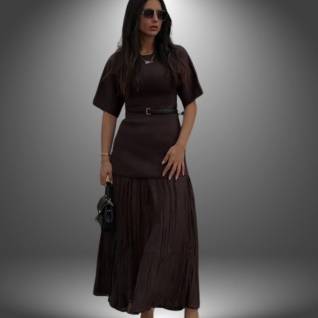 Andrea | Plisseret Maxi Kjole