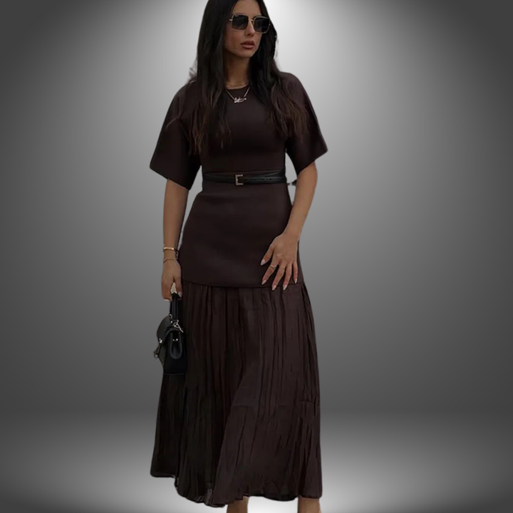 Andrea | Plisseret Maxi Kjole