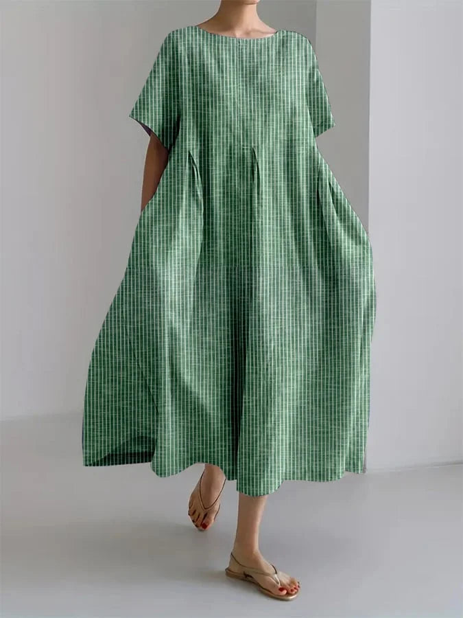 BIANCA | Lang Casual Kjole med Behagelig Pasform og Retro Stil til Hverdag