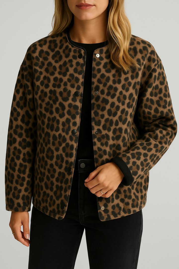 Dascha - Trendy Jakke Med Leopardmønster
