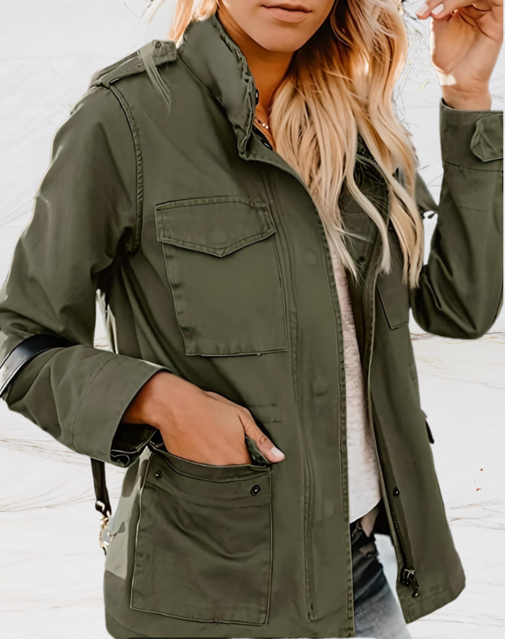 ELVIRA™ | Casual Utility Jakke med Elegant Kant