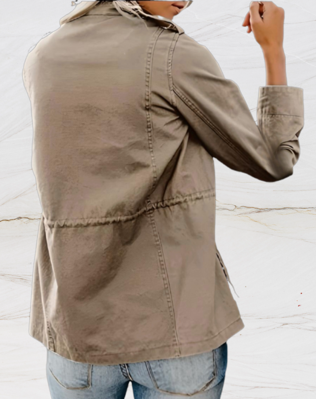 ELVIRA™ | Casual Utility Jakke med Elegant Kant
