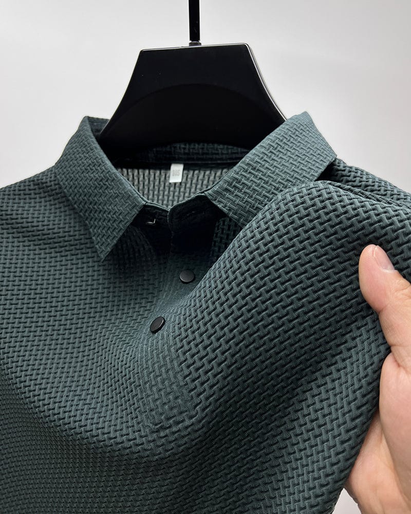 Frederik | Stilfuld Tekstureret Polo Shirt til Mænd
