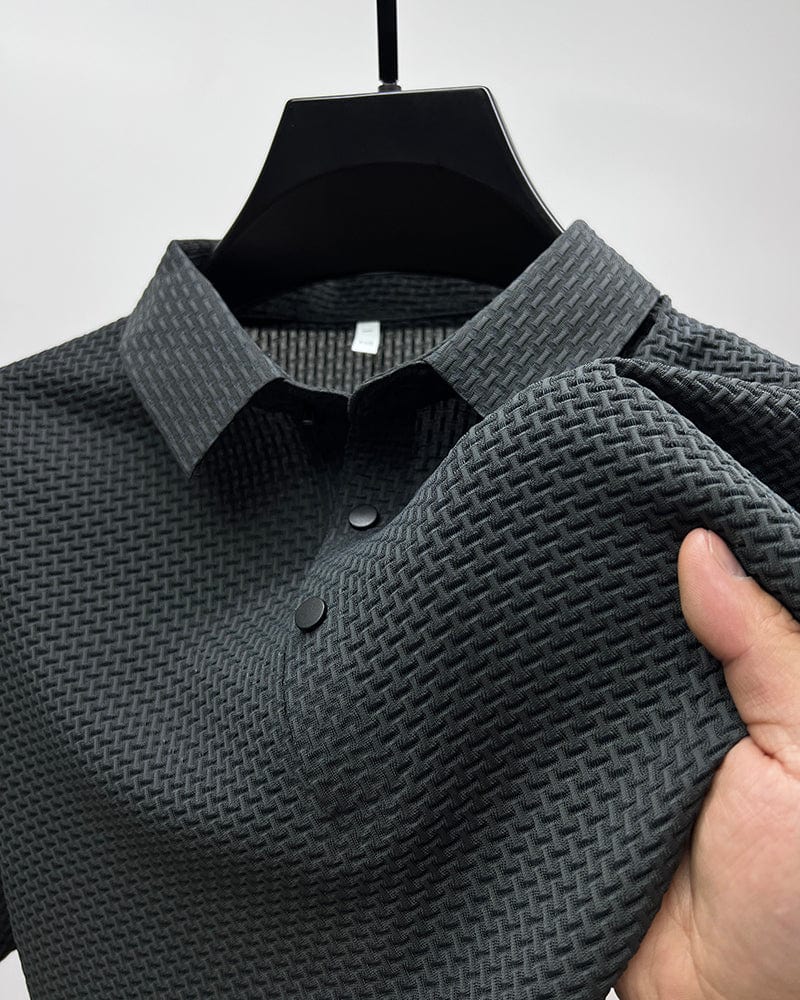 Frederik | Stilfuld Tekstureret Polo Shirt til Mænd