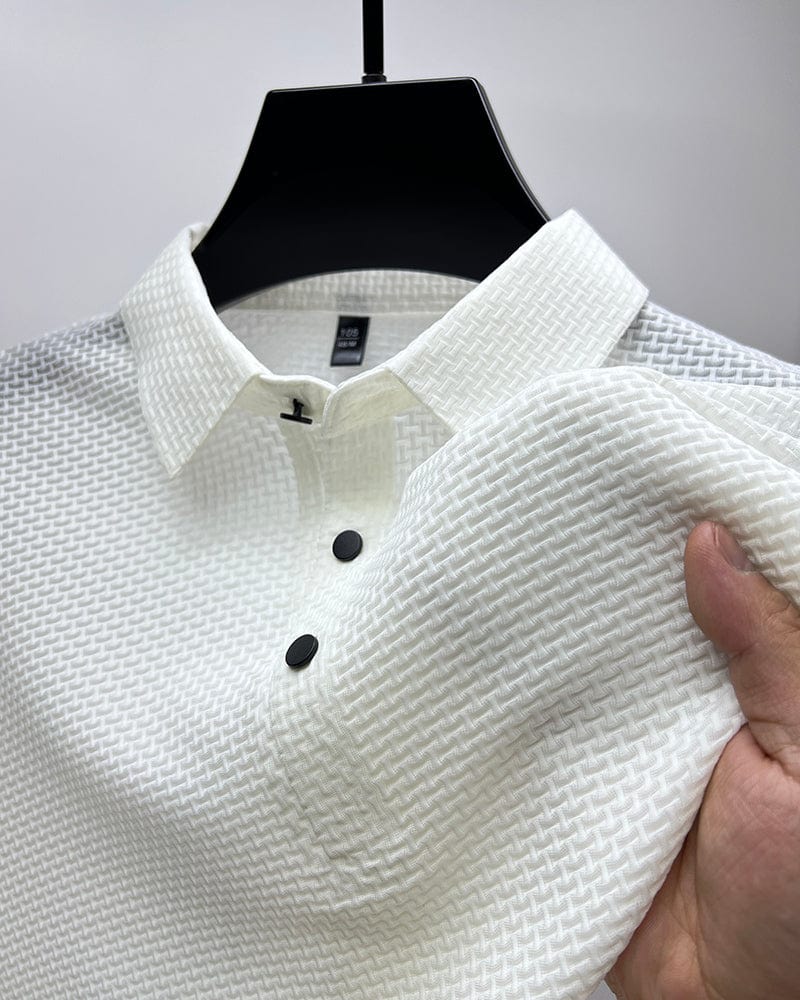 Frederik | Stilfuld Tekstureret Polo Shirt til Mænd
