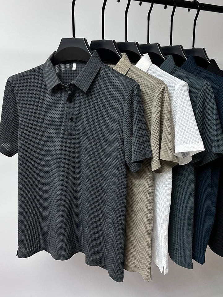 Frederik | Stilfuld Tekstureret Polo Shirt til Mænd