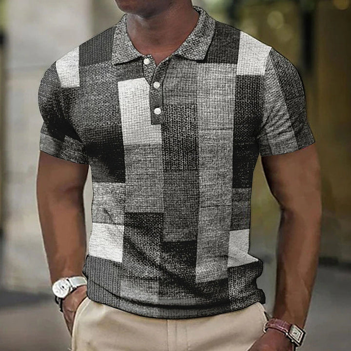 Sigurd | Stilfuld Polo Shirt med Geometrisk Print