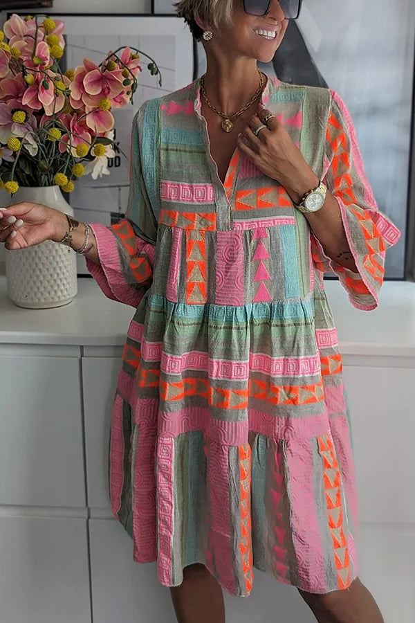 Kiki | Elegant Forårs Midi Kjole (Næsten udsolgt)