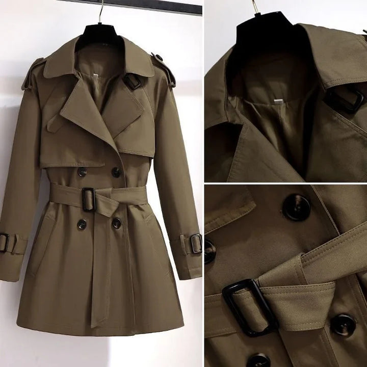 Mirella™ | Kort og chic trenchcoat til kvinder