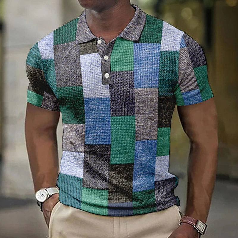 Sigurd | Stilfuld Polo Shirt med Geometrisk Print