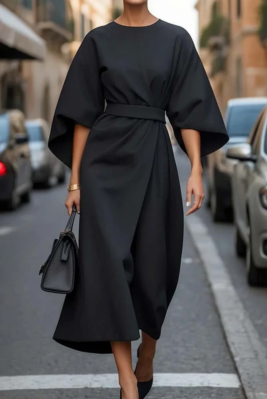 Louise – Elegant kjole med lanterneærmer