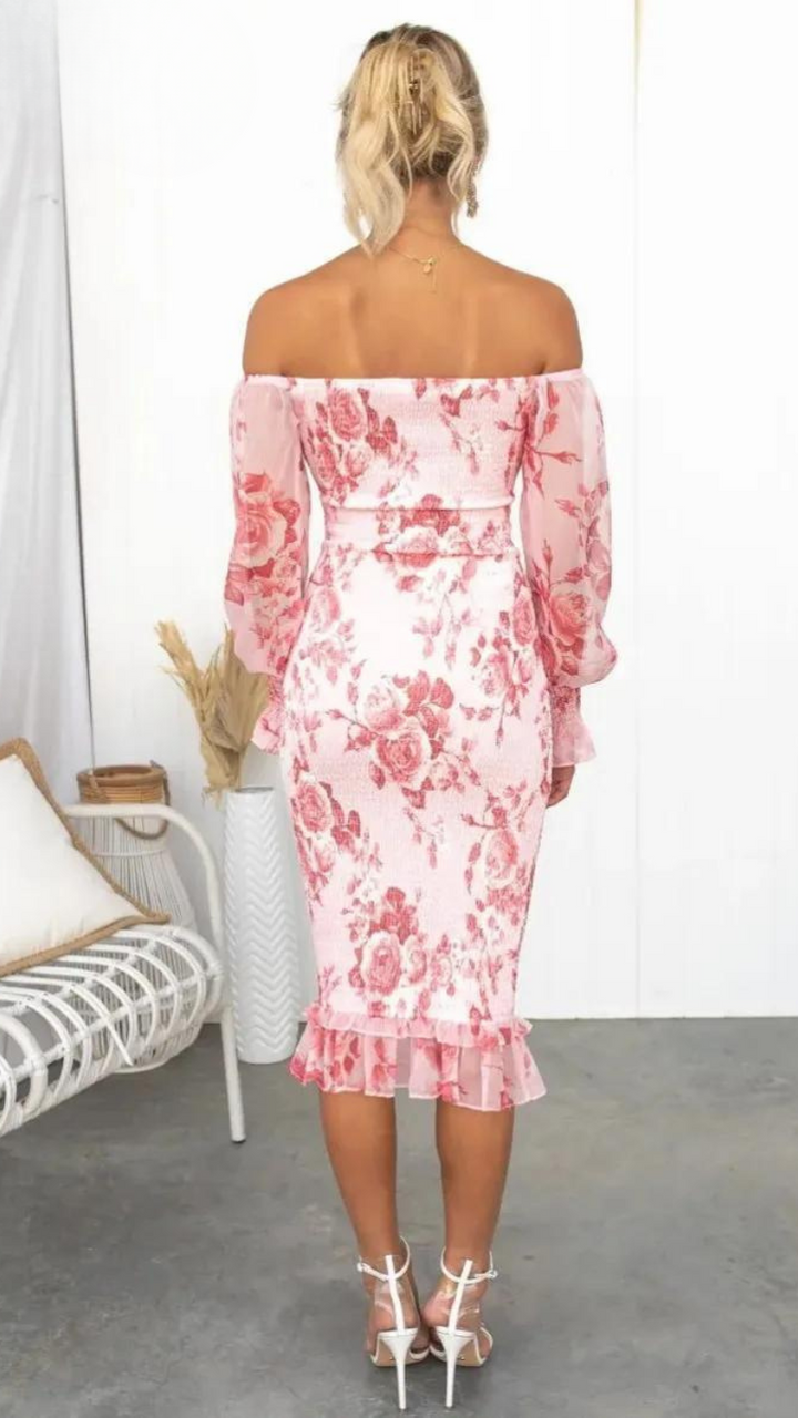 Kendall | Luxe Midi Kjole (Næsten udsolgt)