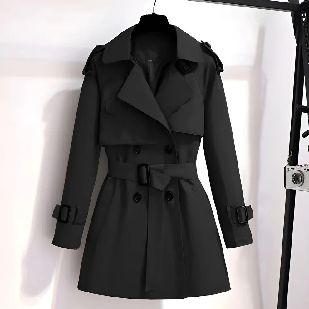 Mirella™ | Kort og chic trenchcoat til kvinder