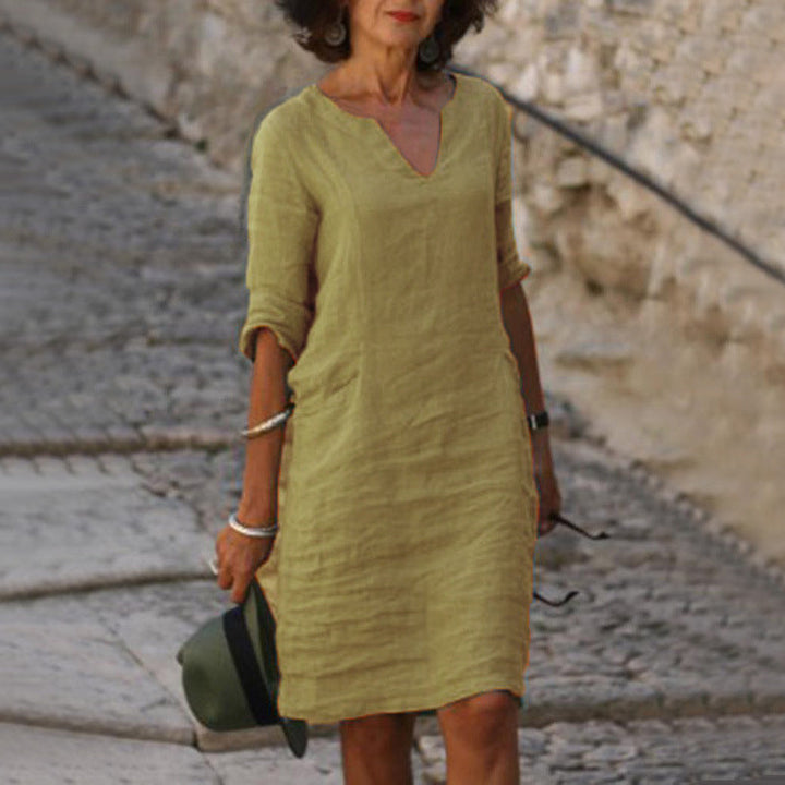 Josette™ | Elegant Kjole med V-hals