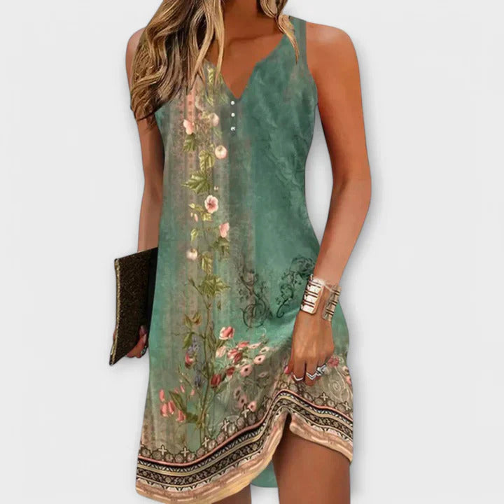 Amelia™ - Blomstret Midikjole