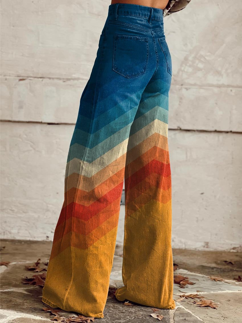 LÉA | Retro Zigzag Bukser, Elegante og Moderne