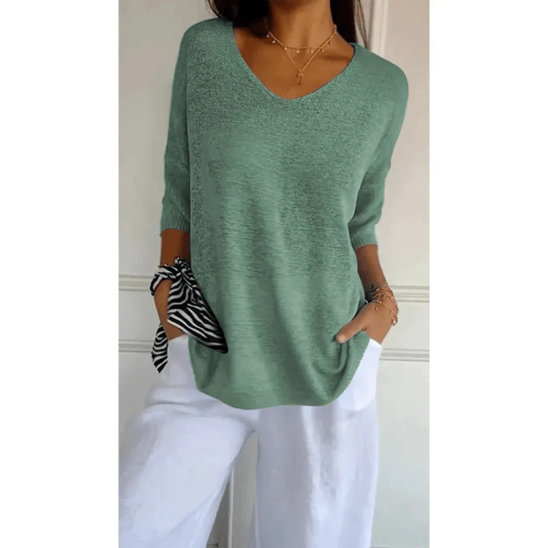 Marisse – Elegant V-hals Skjorte