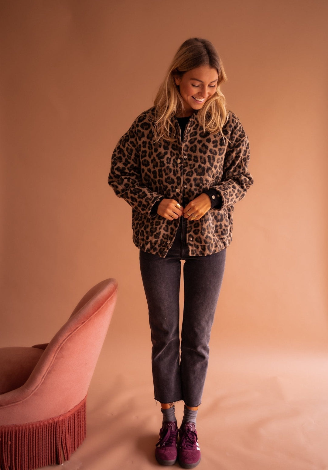 Dascha - Trendy Jakke Med Leopardmønster