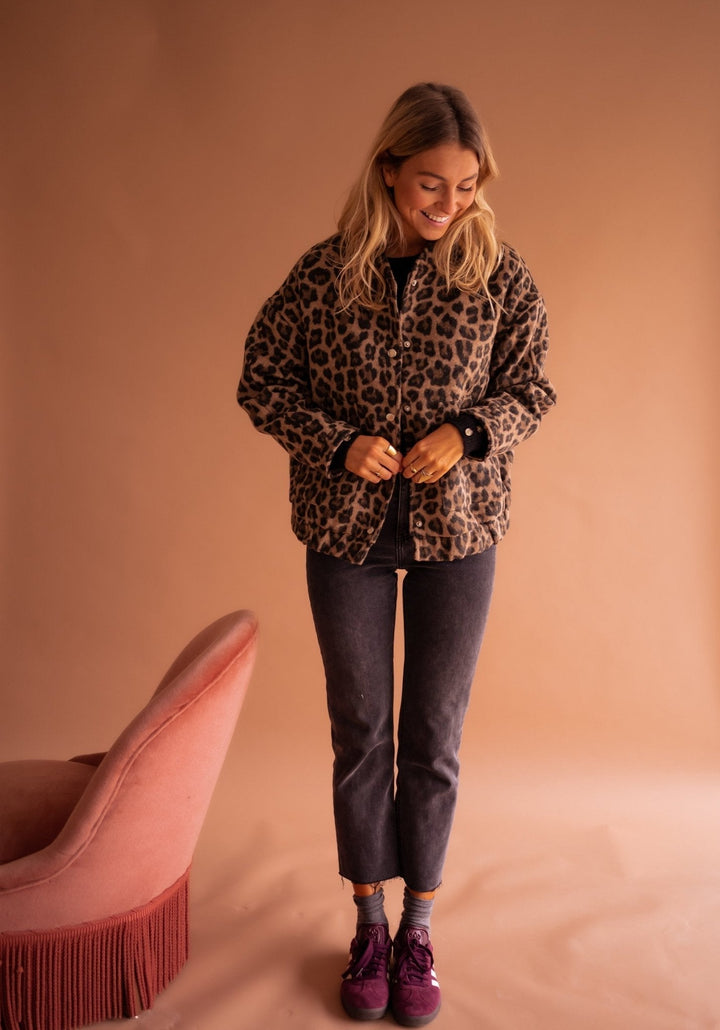 Dascha - Trendy Jakke Med Leopardmønster