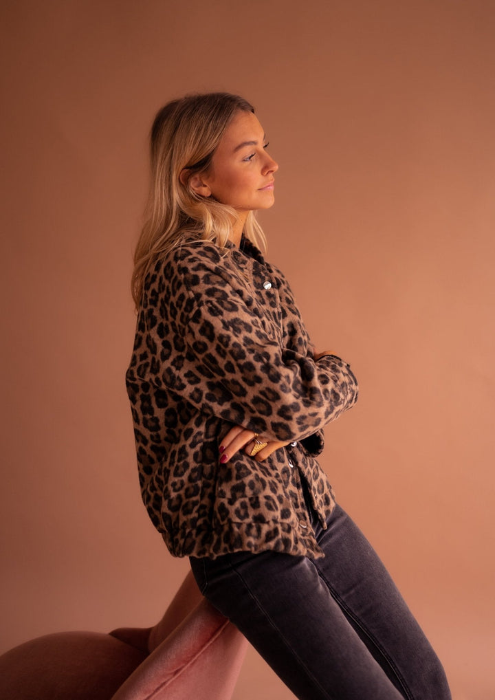 Dascha - Trendy Jakke Med Leopardmønster