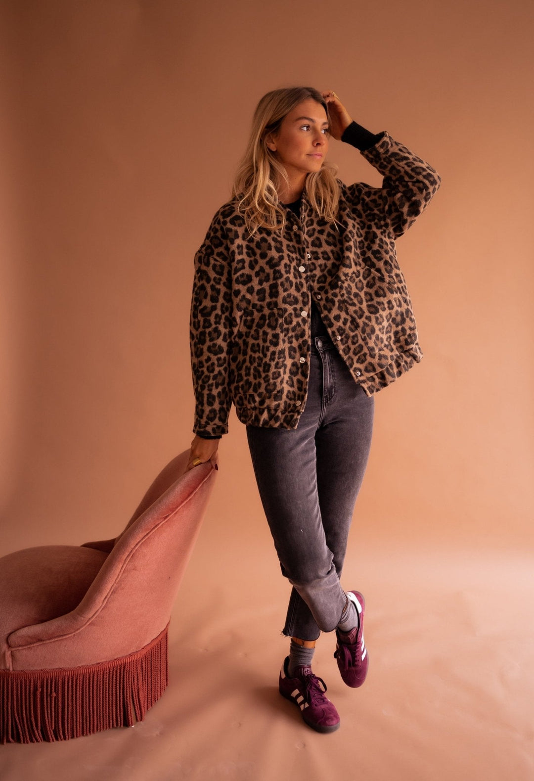 Dascha - Trendy Jakke Med Leopardmønster
