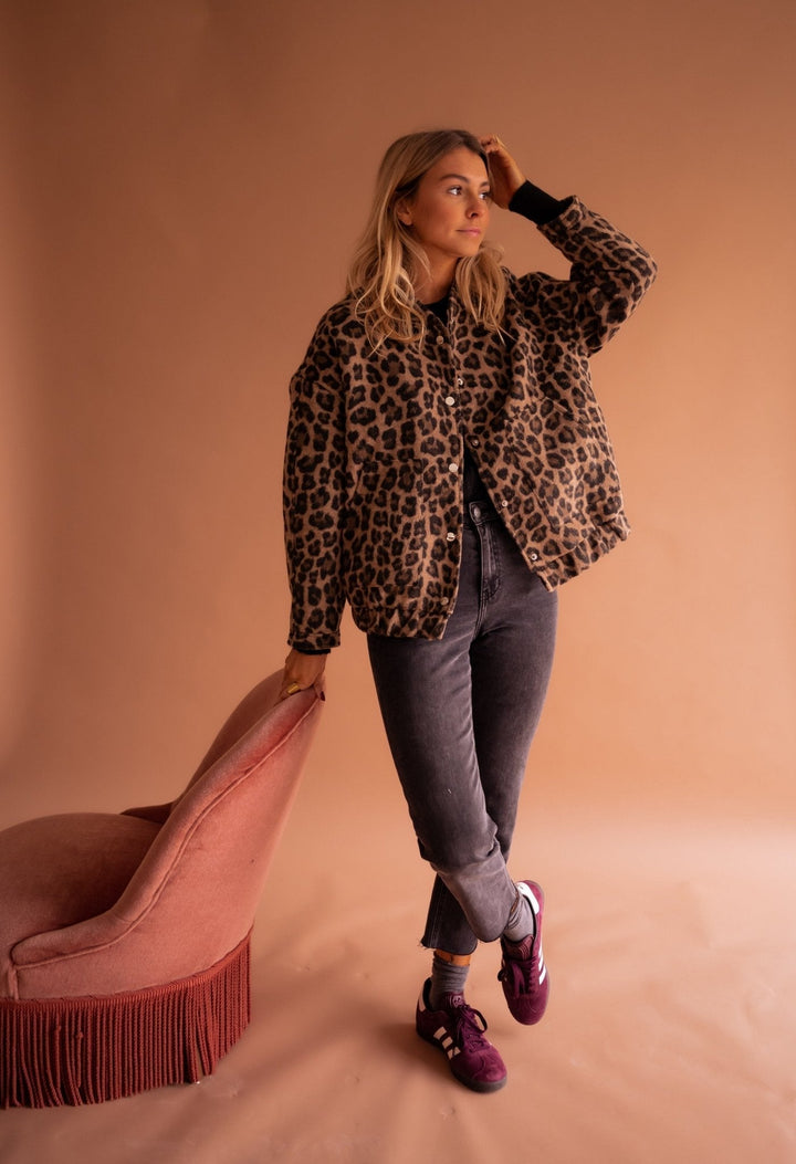 Dascha - Trendy Jakke Med Leopardmønster