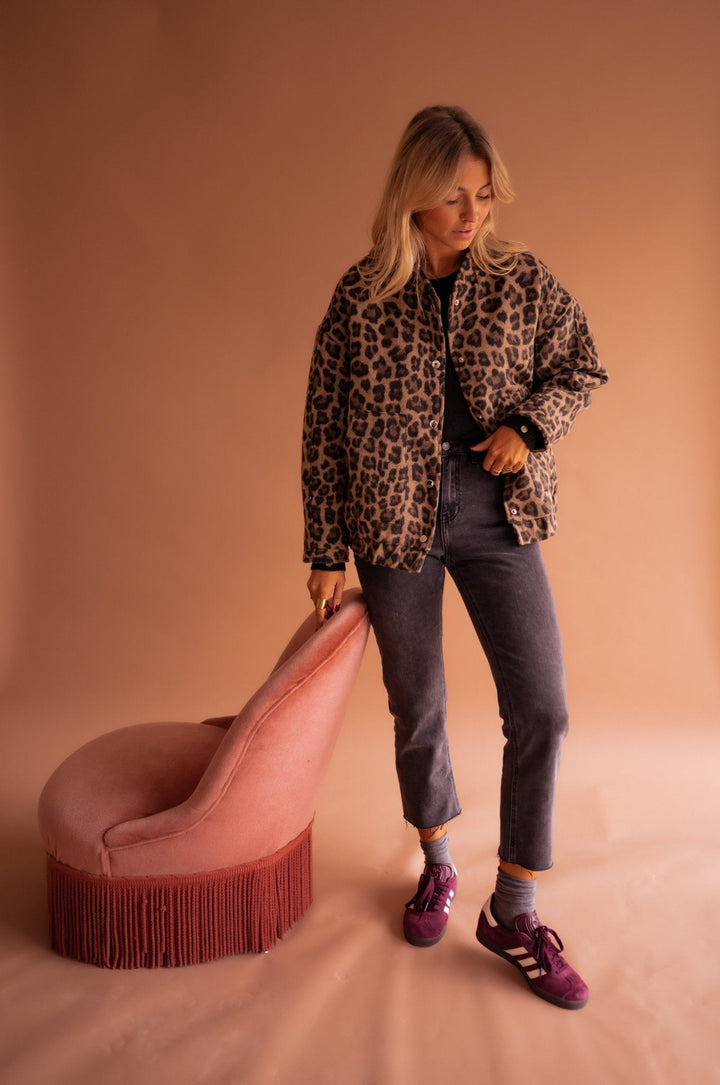 Dascha - Trendy Jakke Med Leopardmønster