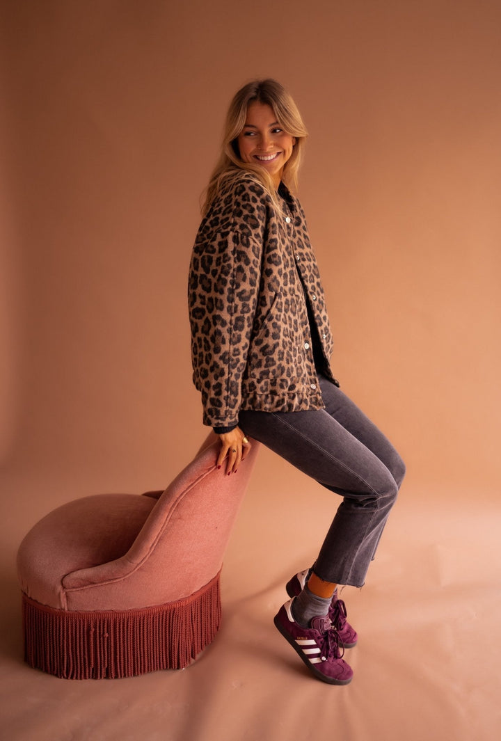 Dascha - Trendy Jakke Med Leopardmønster
