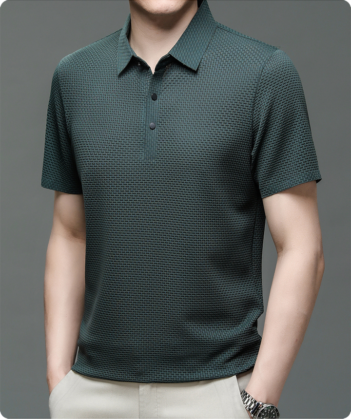 Frederik | Stilfuld Tekstureret Polo Shirt til Mænd